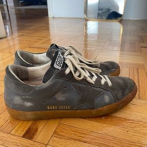 Golden Goose Superstar mixed leather low-top sneakers
